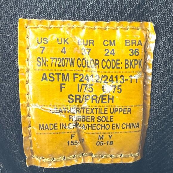 Skechers Women Size 7 Black Steel Toe Safety Shoes Oil Slip Resistant Air Cooled - Picture 6 of 16